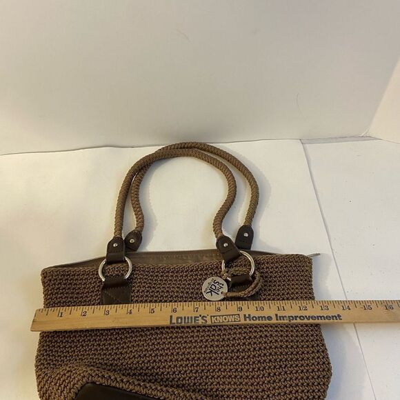 The Sak brown crochet zipper bag 13”x7” - Picture 6 of 6
